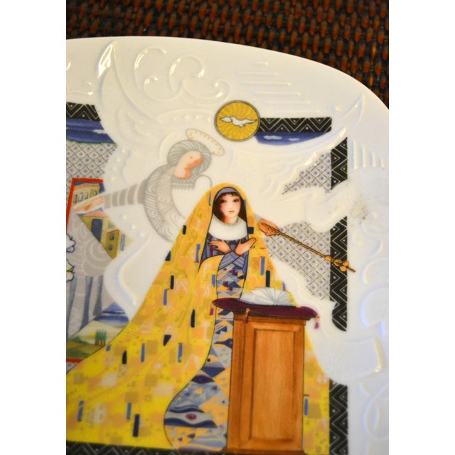 White The Annunciation by Eve Licea, 1st Plate of the Story of Christmas Series, 1988 For Sale - Image 8 of 12
