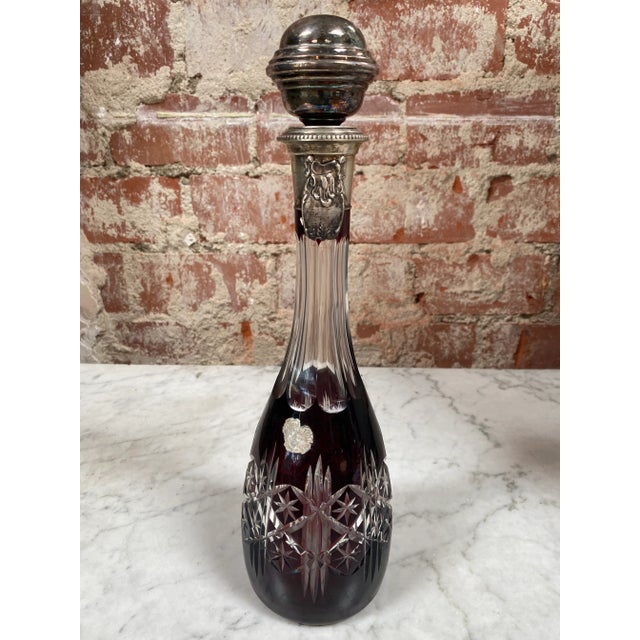 Black 1970s Vintage Italian Mid-Century Glass Decanter For Sale - Image 8 of 8