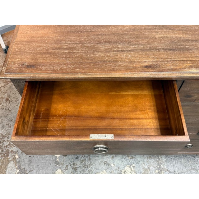Coffee Restoration Hardware Maison Dresser, Antiqued Coffee For Sale - Image 8 of 12
