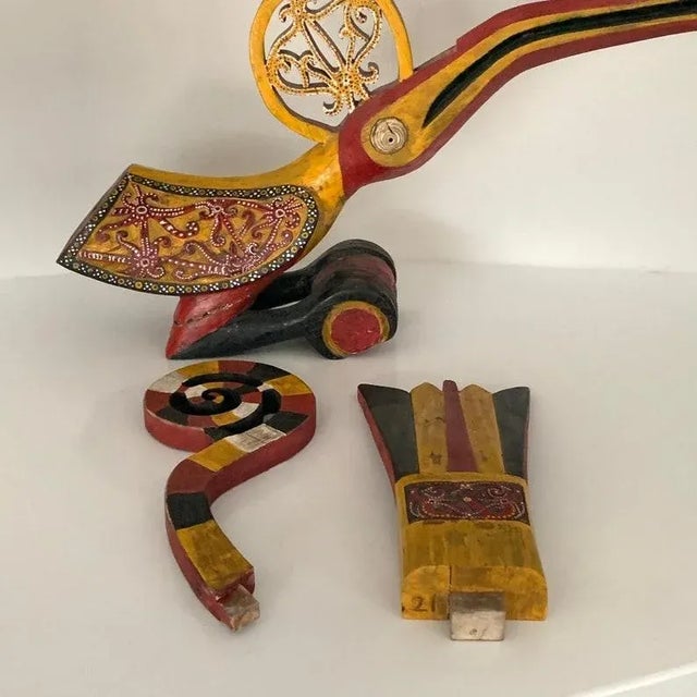 Yellow 1970s Vintage Wooden Folk Art Bird For Sale - Image 8 of 10