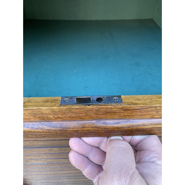 Oak Roll-Top Filing Cabinet, 1970s For Sale - Image 10 of 17