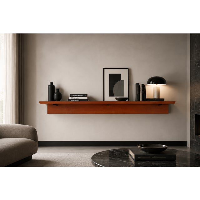 Wood Wooden Wall Shelf by Giovanni Offredi for Saporiti Italia, 1980s For Sale - Image 7 of 8