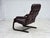 Scandinavian Lounge Chair in Brown Leather and Bentwood, 1970s For Sale - Image 12 of 18
