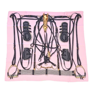 Gucci Silk Square Scarf With Horse Bit Motif