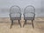 American Late 20th Century Pair of Pennsylvania House Sack Back Windsor Arm Chairs Black Finish For Sale - Image 3 of 9