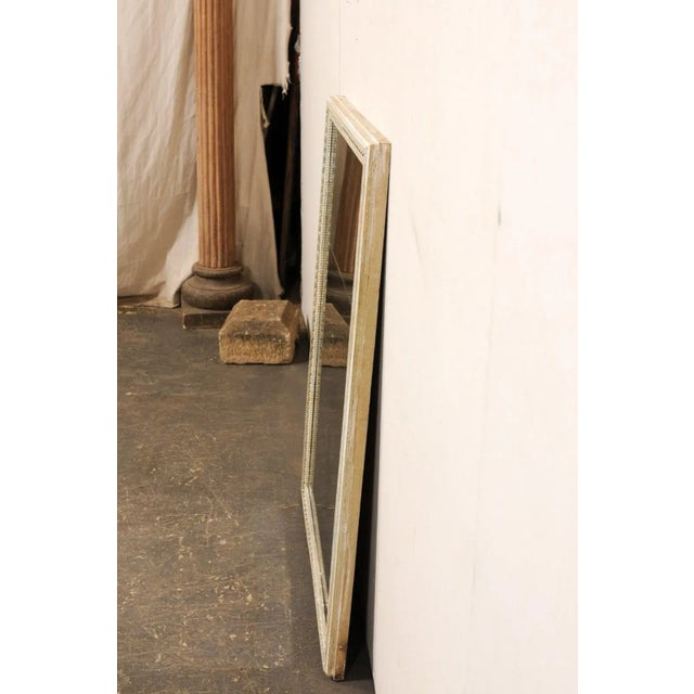 Wood 19th Century French Painted Wood Mirror For Sale - Image 7 of 12