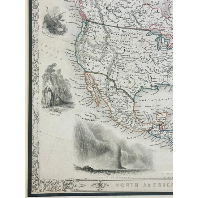 North America Map - Tallis 1851, Framed For Sale - Image 9 of 9