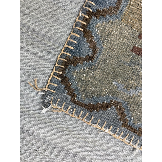 4ft × 5ft 11in Patchwork Stonewashed Kilim Rug For Sale - Image 9 of 12