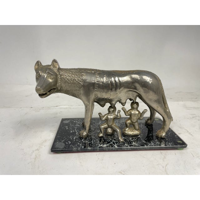 Metal Sculpture Capitoline Wolf, 1920s For Sale - Image 7 of 7