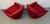Pair of Mid-Century Style Burgundy Lounge Chairs For Sale - Image 10 of 12