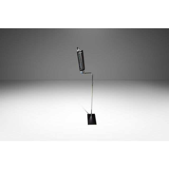 Chrome 1960s Mid-Century Modern Omi "Eyeshade" Floor Lamps W/ Swingarm Light Attributed to George Nelson for Koch & Lowy - a Pair For Sale - Image 8 of 18