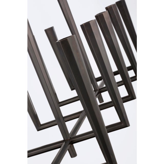 Thomas O'Brien for Visual Comfort Signature Galahad Large Linear Chandelier in Bronze For Sale - Image 12 of 12