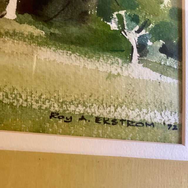 Original Watercolor Expressionistic Abstract Painting Signed by the Artist - Framed For Sale - Image 9 of 12