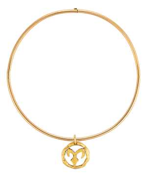 1960s Cartier George l'Enfant French 18k Yellow Gold Zodiac Choker Necklace