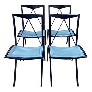 Bella Folding Chairs attributed to Cattelan, 1980s, Set of 4 For Sale