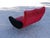 Two-seater sofa with woven velvet polka dot red and black ladybug. Sofa original 50 years of fully equipped with metal...