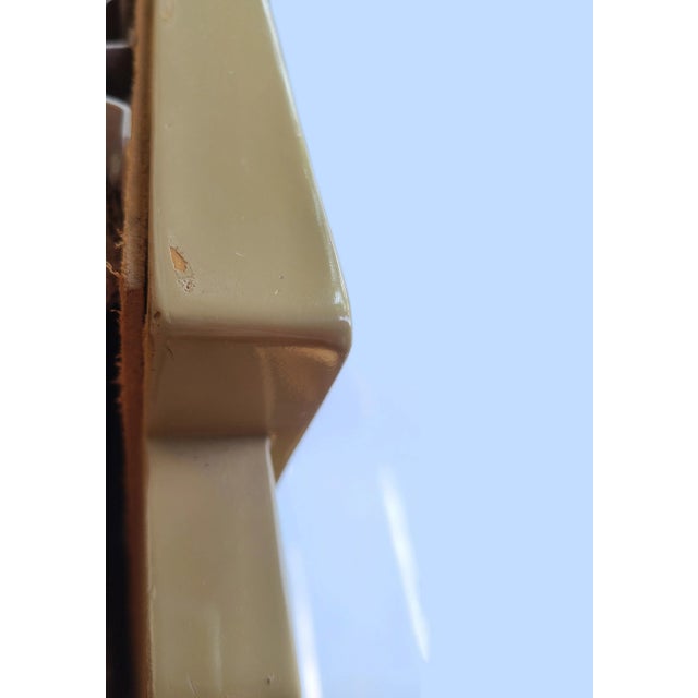 80's Art Deco Postmodern Ecru Lane Wall Mirror in the Style of Milo Baughman For Sale - Image 9 of 10