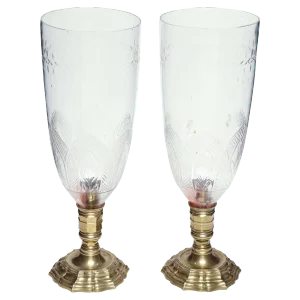 Early 20th Century French Bronze Photophores - a Pair