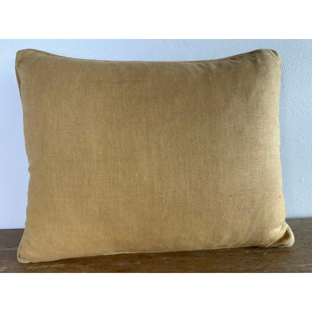 Hand-Stenciled Velvet Pillow in Plum by Nomi Design, Rococo Style, Usa For Sale - Image 4 of 5