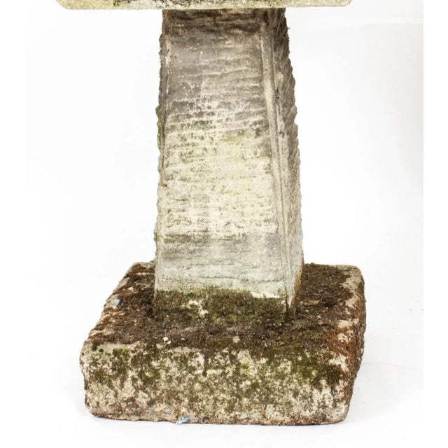 1950s Vintage Reclaimed Weathered Composition Stone Ball Pier Caps, 1950s, Set of 2 For Sale - Image 5 of 12