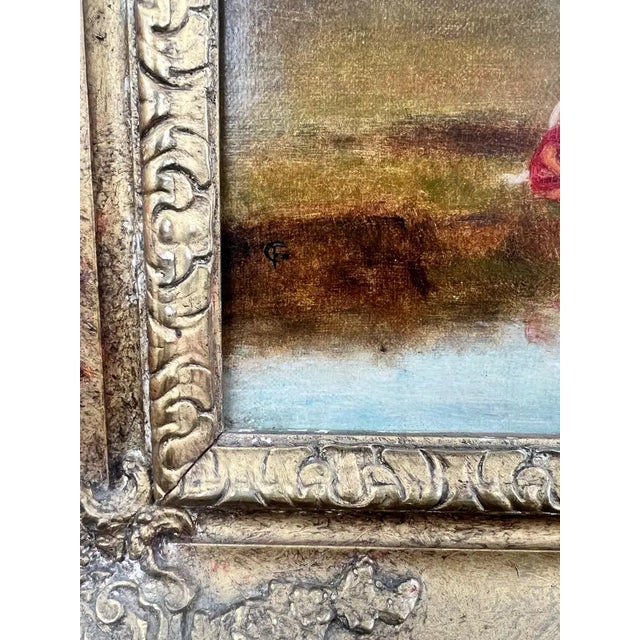 Frederick Goodall r.a Bedouins in the Desert Oil on Canvas Orientalist Painting 1890's For Sale - Image 12 of 14