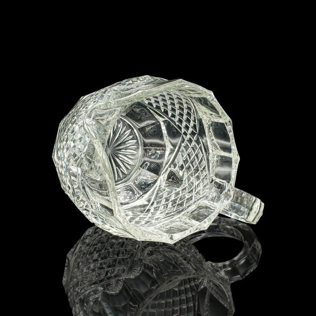Vintage Cocktail Pourer, English, Cut Glass, Punch Jug, Mid Century, Circa 1960 For Sale - Image 6 of 10