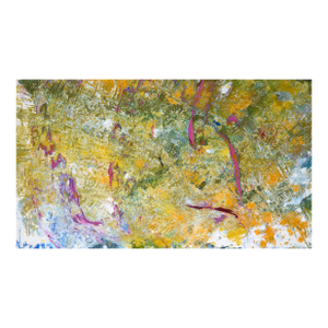 Green, Yellow, Red - Textured Expressionist Composition in Acrylic on Canvas by Charles David Francis