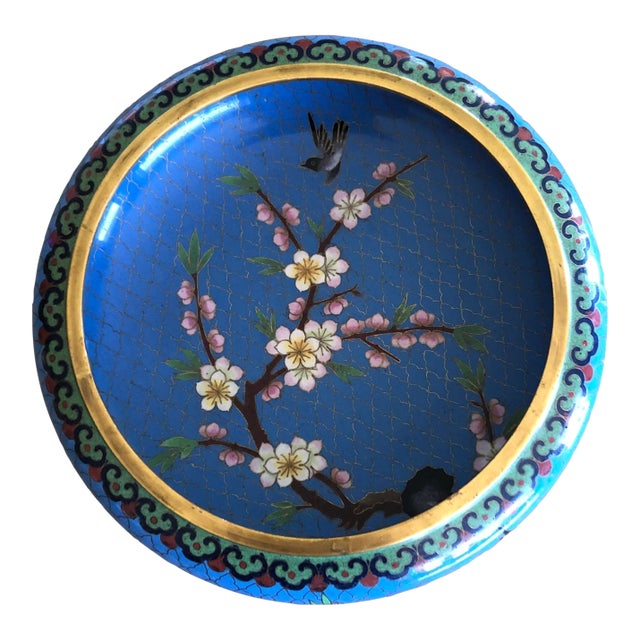 Vintage Mid-Century Modern Cloisonne Enamel Bowl For Sale