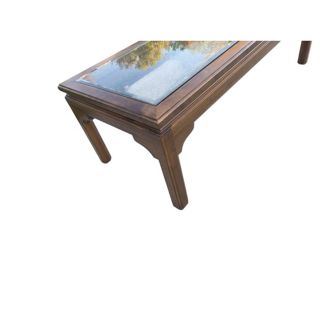 Wood Ethan Allen Vintage Canova Collection Coffee Table Campaign Style Solid Cherry For Sale - Image 7 of 16
