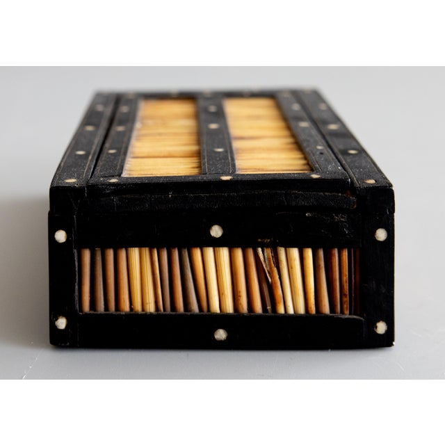 Late 19th Century Antique Anglo Indian Ebony & Porcupine Quill Box For Sale - Image 5 of 10