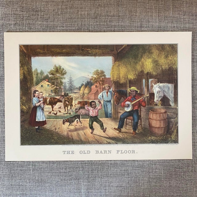 Paper 1951 Travelers Currier & Ives Framing Prints – Vintage Americana Art Set - Set of 12 For Sale - Image 7 of 12