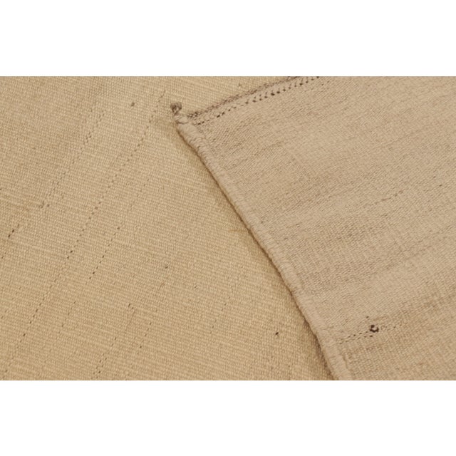 Rug & Kilim's Contemporary Minimalist Rez Kilim Runner in Soft Beige Hues For Sale - Image 9 of 9