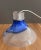 Mid 20th Century Vintage Blue and White Art Glass Pendant Light For Sale - Image 5 of 12