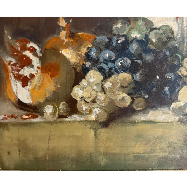 George Deem, George Deem Appropriation Oil Painting Still Life, fruits, Grapes, Pomegranates, 1965 For Sale - Image 9 of 12