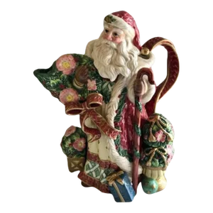 1990s Fitz and Floyd Santa Pitcher