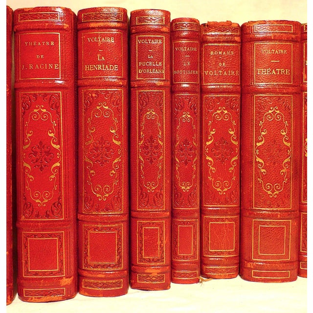 Late 19th Century Leather Volumes, French Age of Enlightenment & Drama - 18 Books For Sale - Image 4 of 13