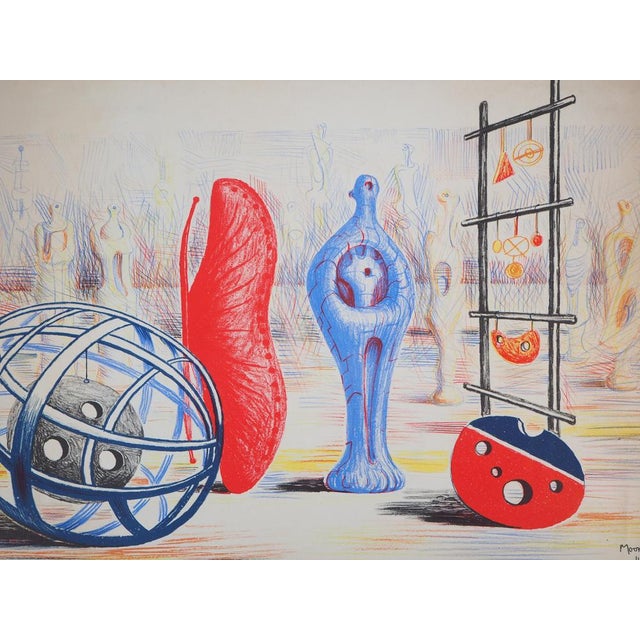 Henry Moore Sculptural Objects, 1949 Lithograph Original lithograph in six colour passages on fine vellum paper measuring...