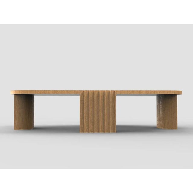 Modern European Caravel Low Coffee Table in Oak by Collector For Sale - Image 4 of 5