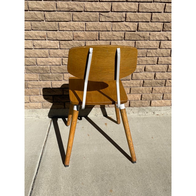 Vintage Mid Century Modern Wooden School Chair Chairish