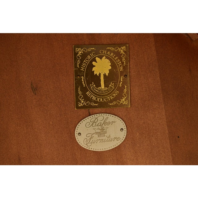 Baker Furniture Historic Charleston Federal Inlaid Mahogany Console or Entry Table For Sale - Image 12 of 13