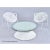 McGuire Coastal White Rattan Wheat Sheaf Coffee Table With Round Glass For Sale - Image 6 of 12