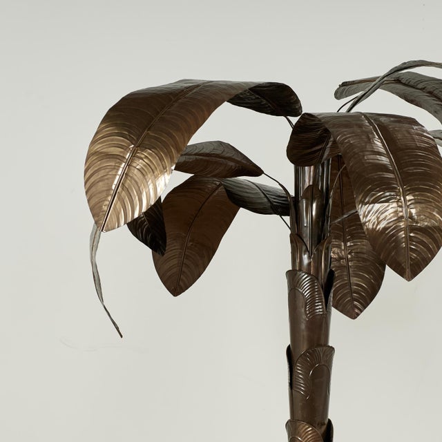 Copper Vintage Brass Palm or Banana Tree Sculpture For Sale - Image 8 of 13