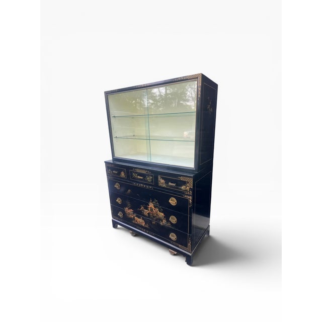 National Furniture Company 1940s Union National China Cabinet, Attributed For Sale - Image 4 of 12
