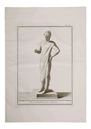 Ancient Etruscan Statue, 18th-Century, Original Etching