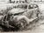 American Vintage Etching of an Old Car in a Landscape. For Sale - Image 3 of 4