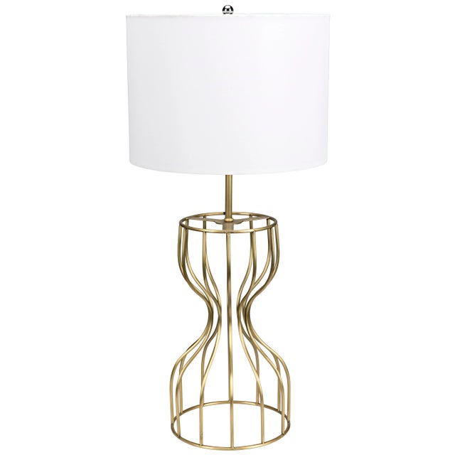 Contemporary NOIR Perry Table Lamp with Shade, Metal with Brass Finish For Sale - Image 3 of 3