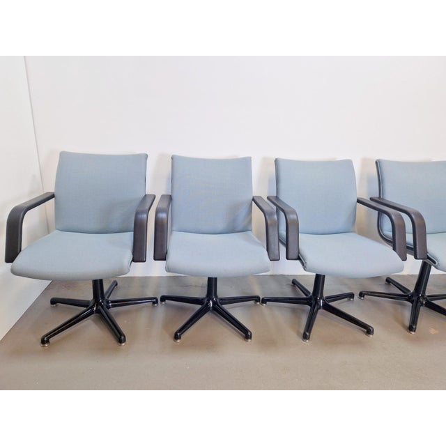 Vintage Channel Swivel Office Chairs by Geoffrey Harcourt for Artifort, 1980s, Set of 6 For Sale - Image 11 of 14
