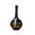Chinese Chinese Black Lacquer Color Graphic Decorative Wood Vase Art For Sale - Image 3 of 5