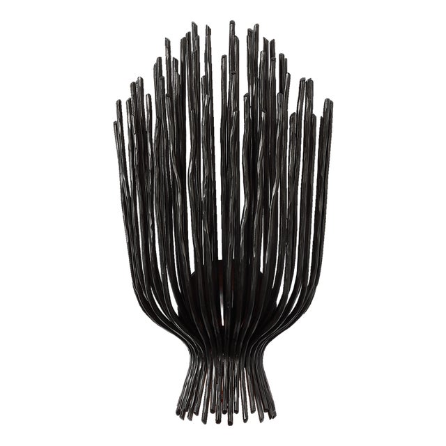 Chapman & Myers for Visual Comfort Signature Astra 17" Sculpted Sconce in Aged Iron For Sale