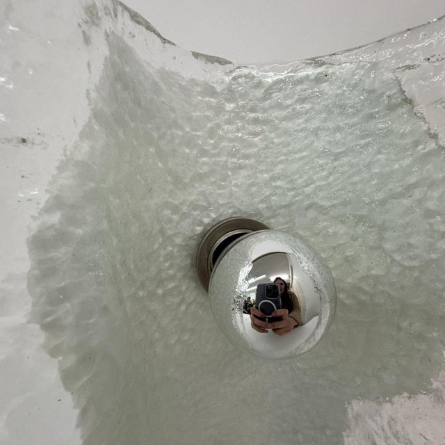 Wave Ice Glass Table Lamp from Kalmar, Germany, 1970s For Sale - Image 10 of 18